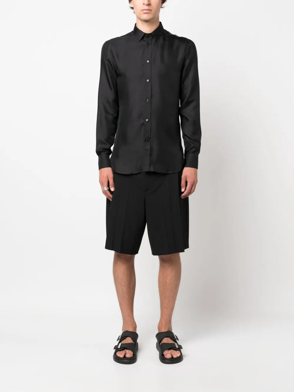 buttoned silk shirt