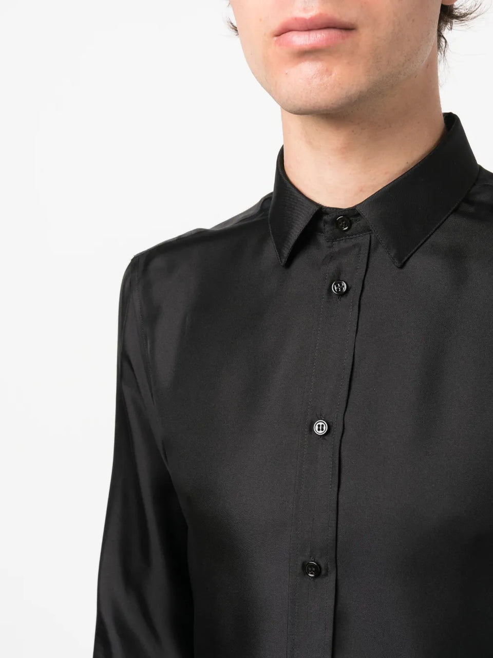 buttoned silk shirt