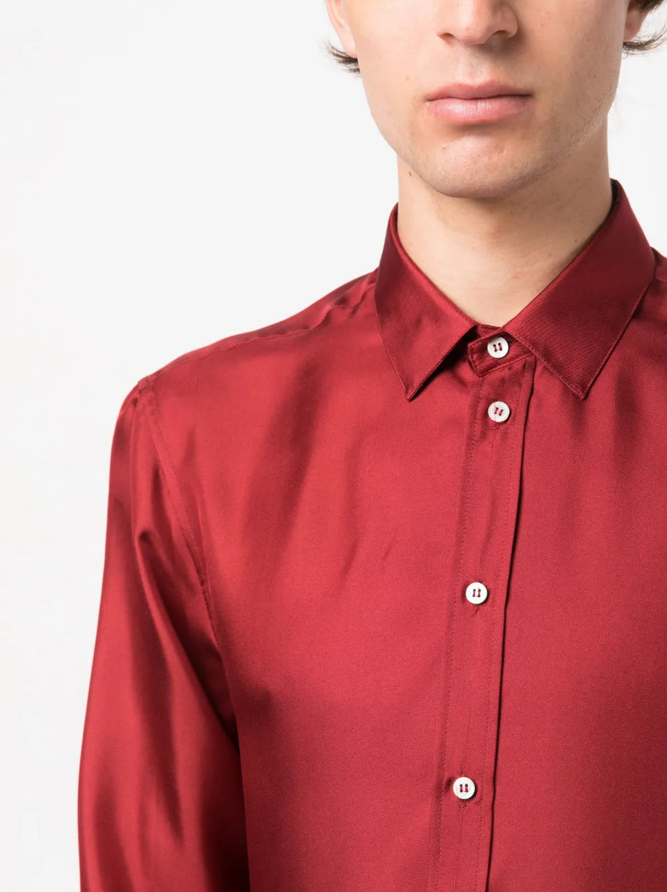 buttoned silk shirt