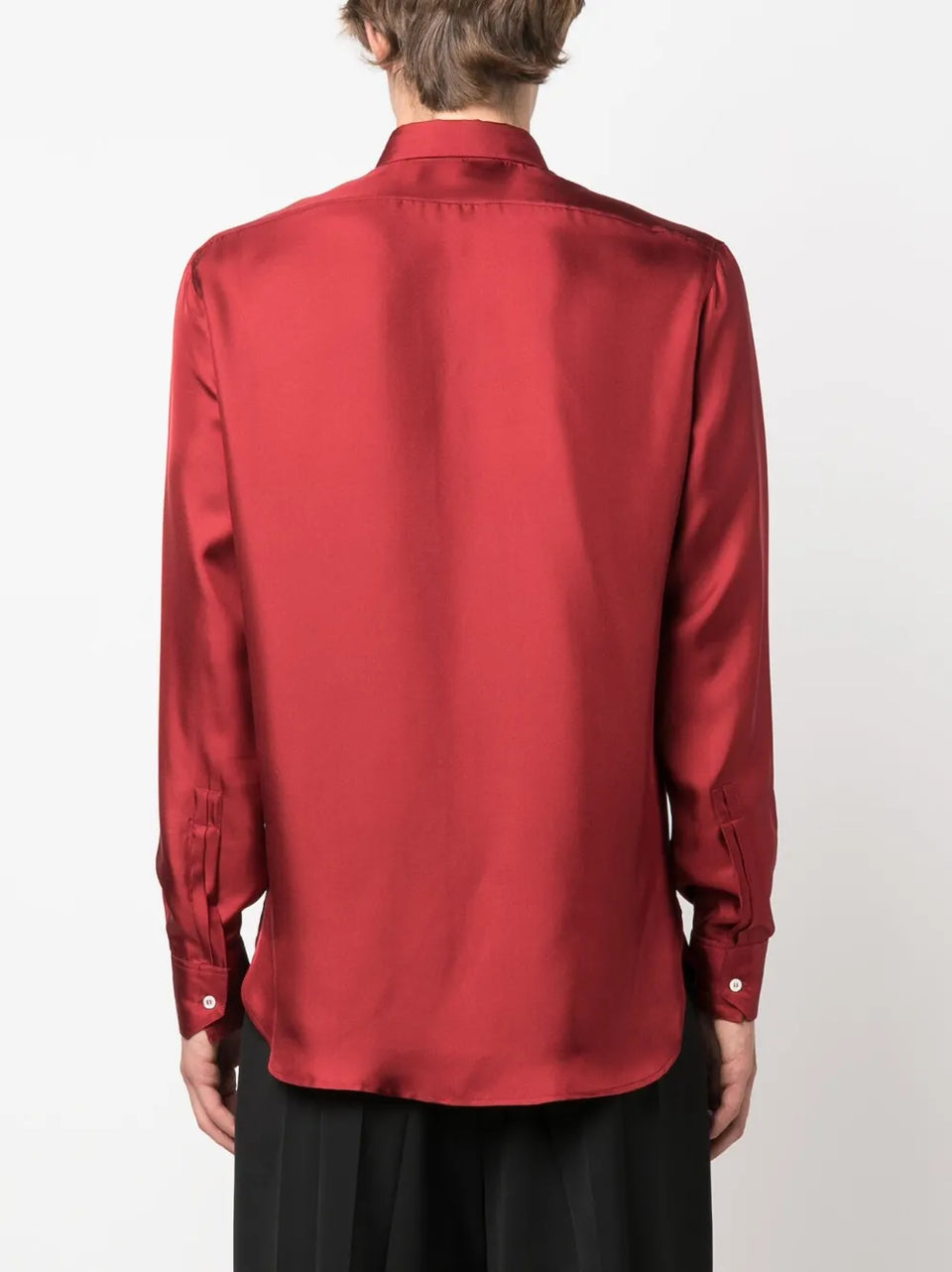 buttoned silk shirt
