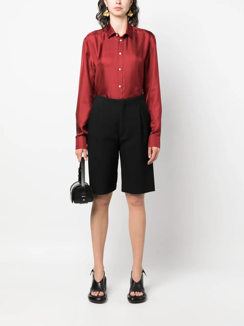 buttoned silk shirt