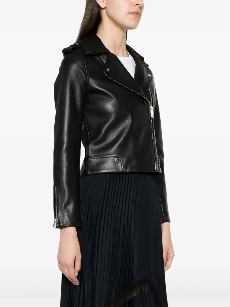 leather biker jacket