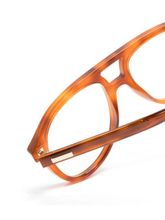 logo-plaque pilot-frame glasses