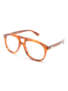 logo-plaque pilot-frame glasses