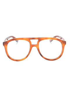 logo-plaque pilot-frame glasses