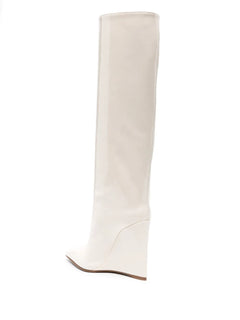 Kira 120mm patent wedge boots