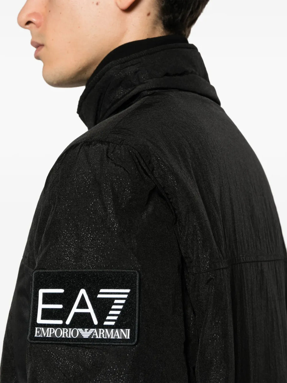 logo-patch hooded jacket