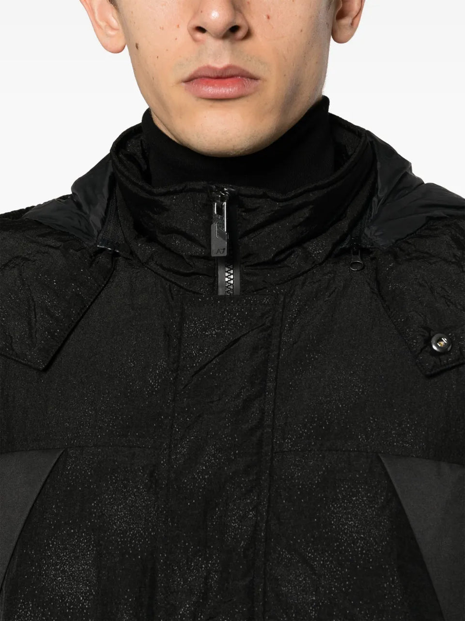 logo-patch hooded jacket