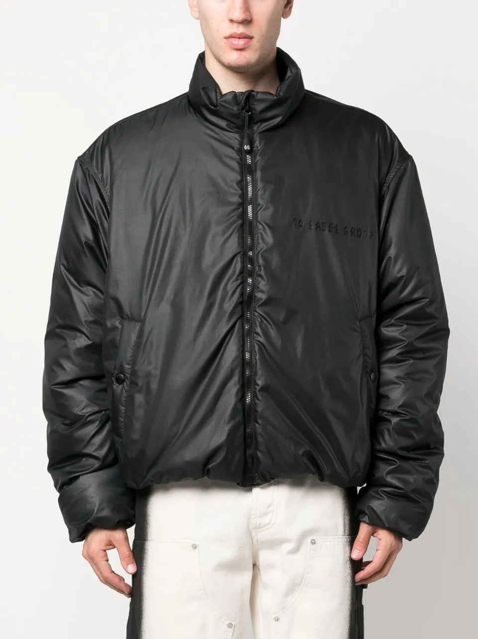 logo-print bomber jacket