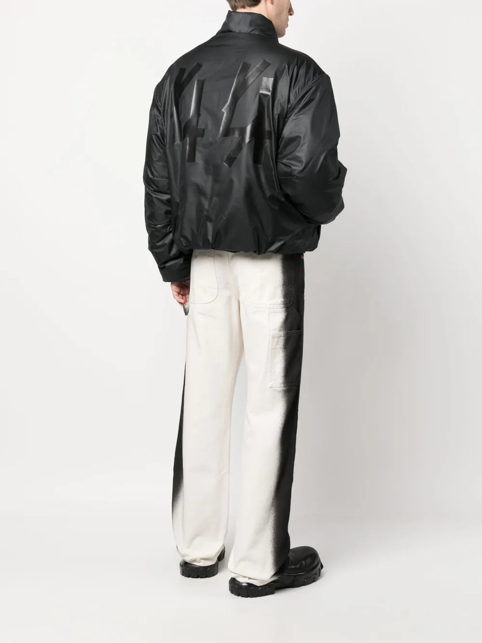 logo-print bomber jacket