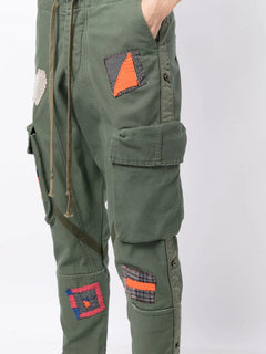 patchwork cargo trousers