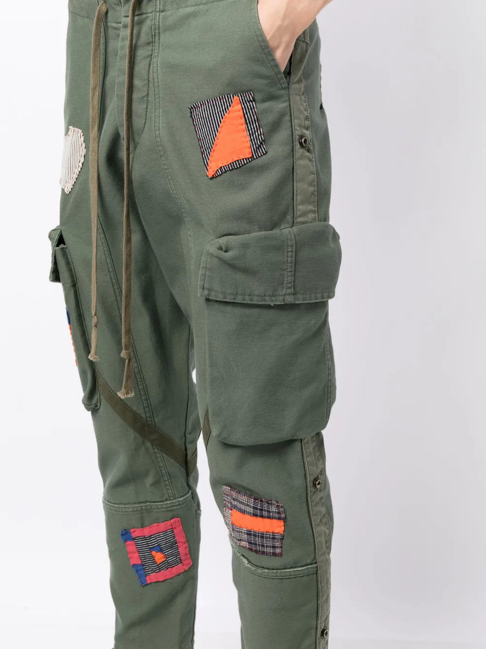 patchwork cargo trousers