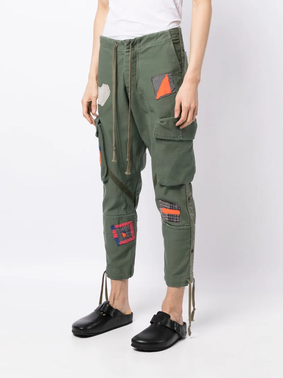 patchwork cargo trousers