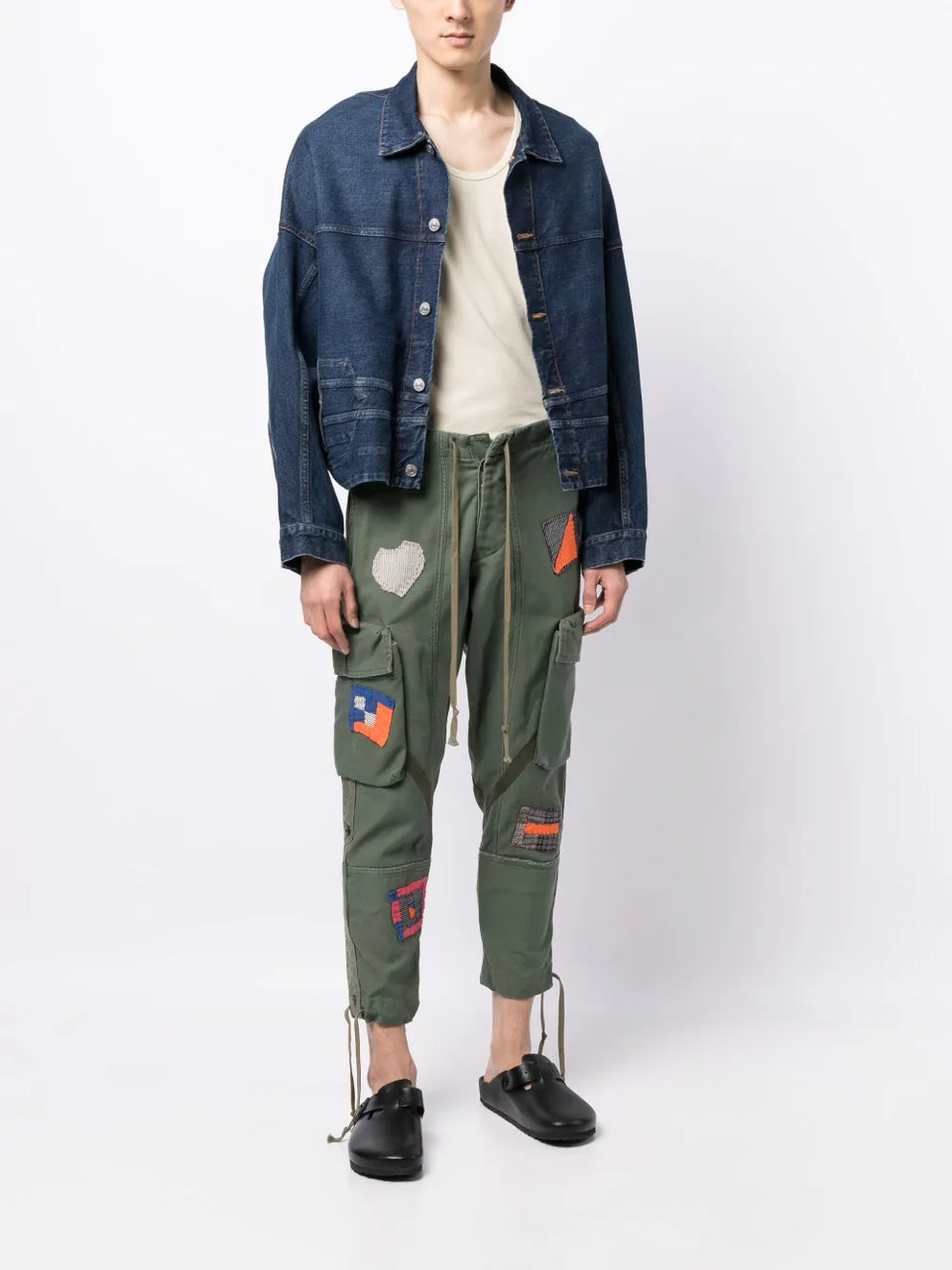 patchwork cargo trousers
