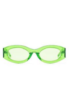 Berta tortoiseshell-effect oval-frame sunglasses