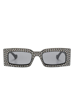 embellished rectangle-frame sunglasses