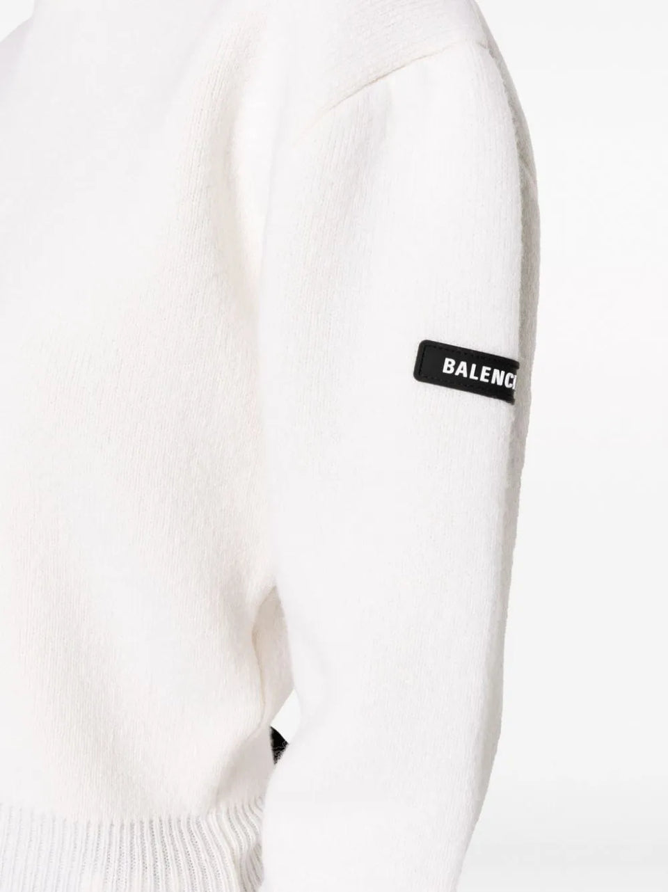 logo-patch stretch-wool jumper