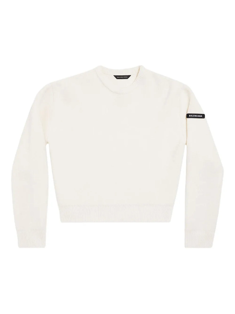 logo-patch stretch-wool jumper