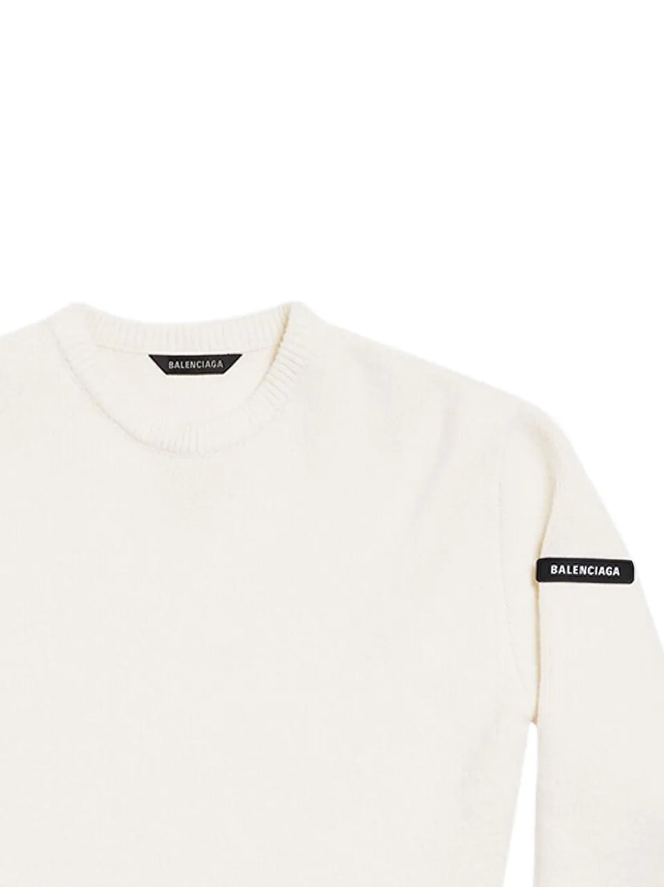 logo-patch stretch-wool jumper
