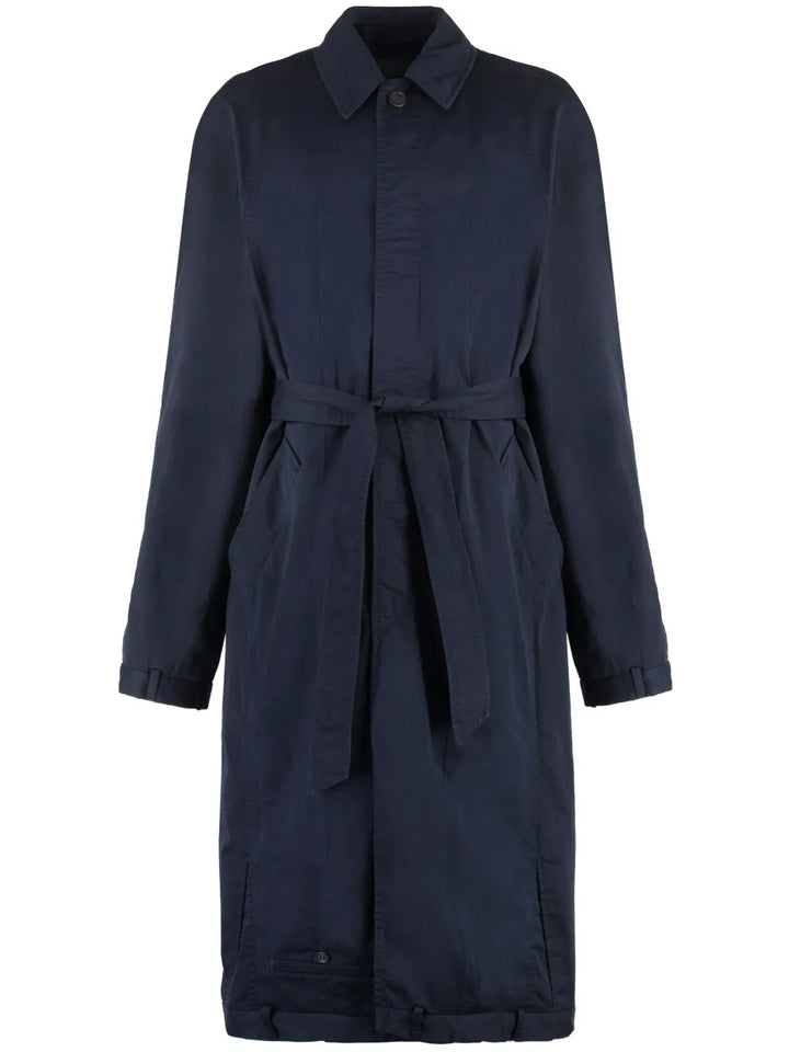 Deconstructed cotton long coat