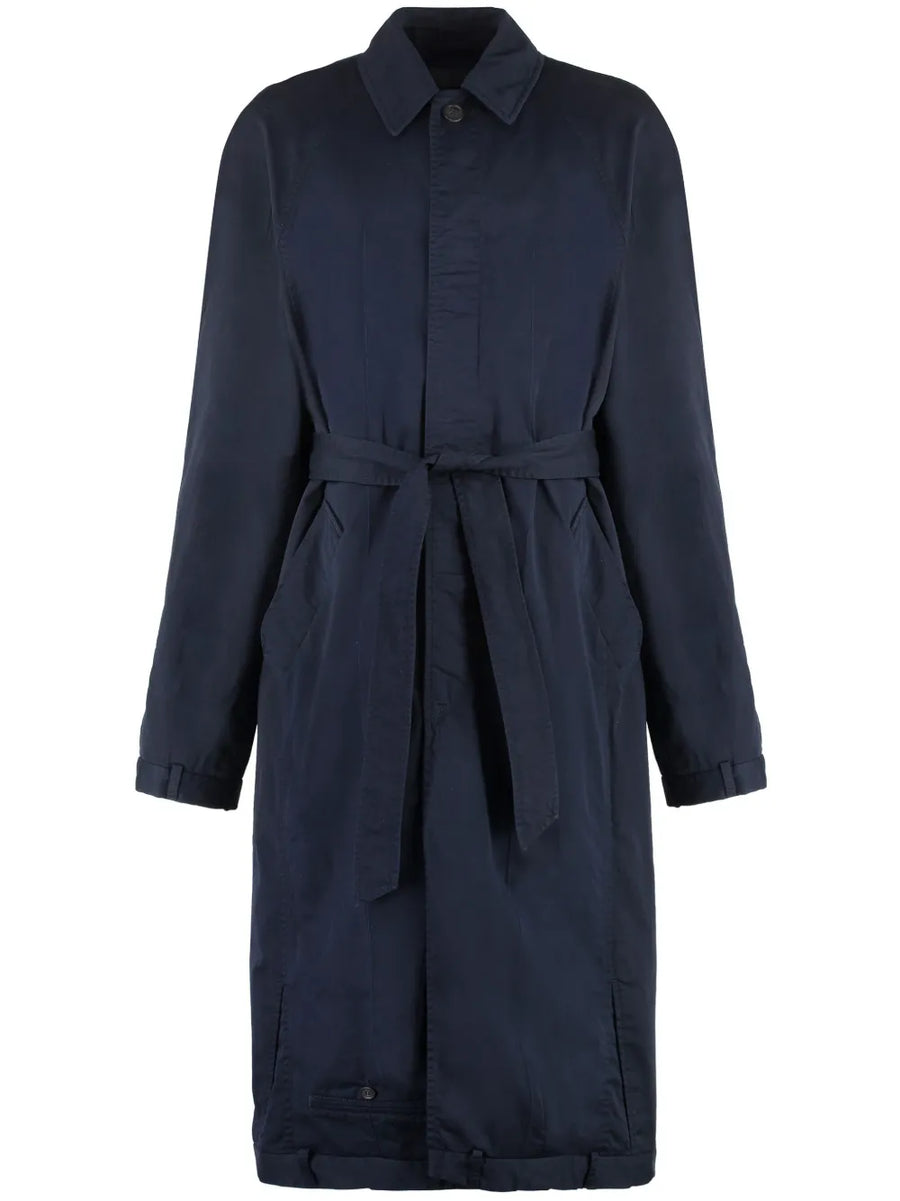 Deconstructed cotton long coat