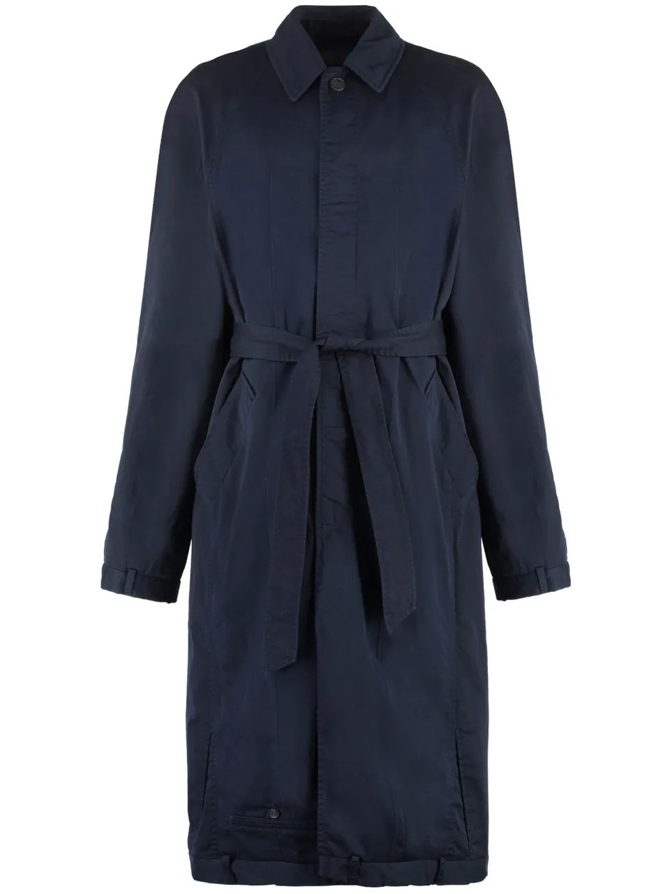 Deconstructed cotton long coat