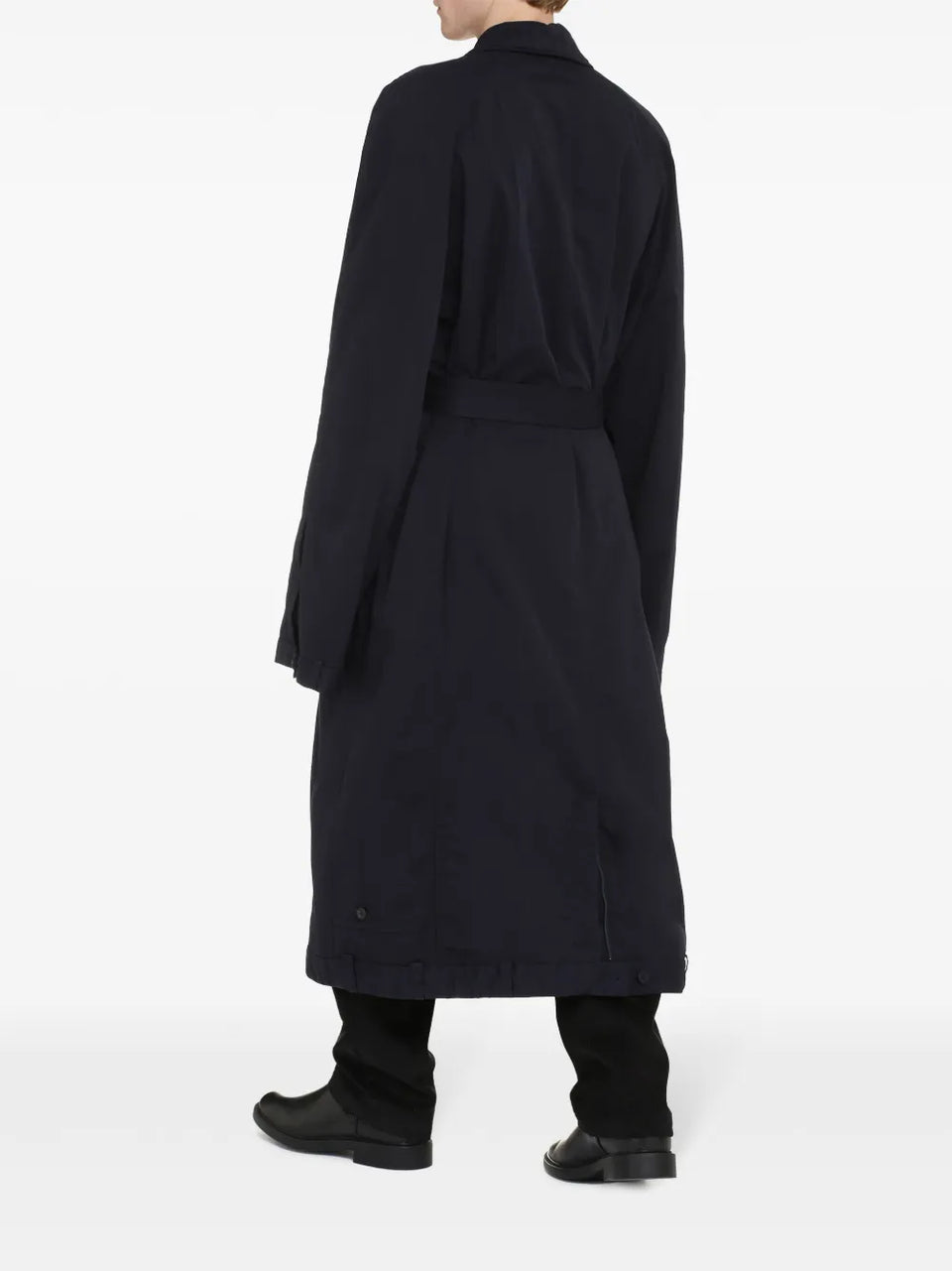 Deconstructed cotton long coat