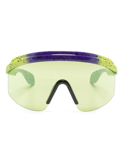 oversize-frame logo-embossed sunglasses