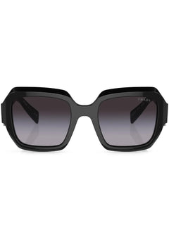 logo-print oversize-frame sunglasses