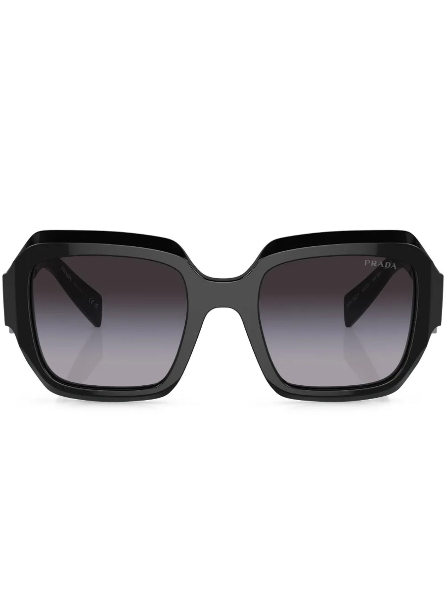 logo-print oversize-frame sunglasses