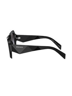 logo-print oversize-frame sunglasses