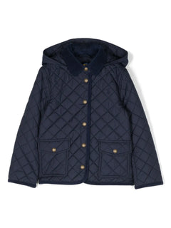 Audrey diamond-quilted hooded coat