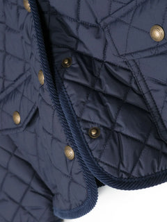 Audrey diamond-quilted hooded coat