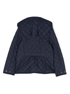 Audrey diamond-quilted hooded coat
