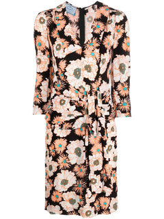 2000s floral wrap-around dress