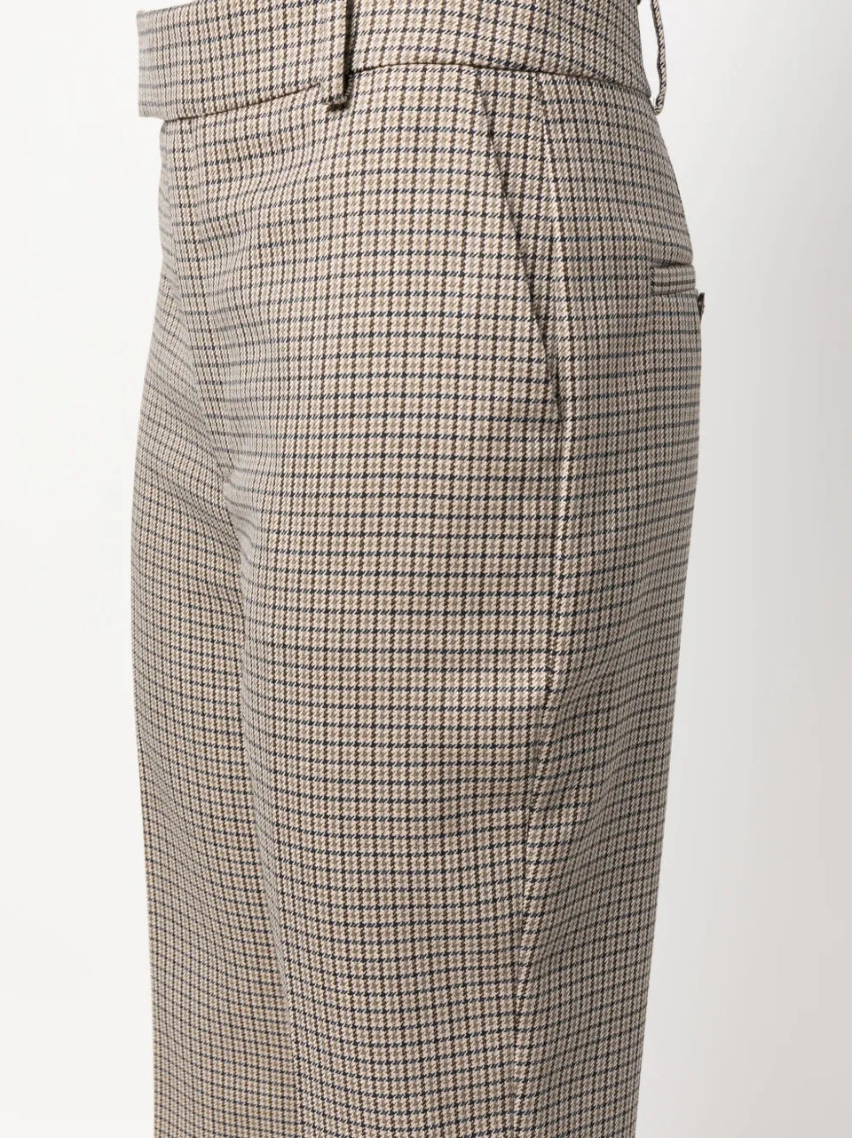 tailored check-print trousers
