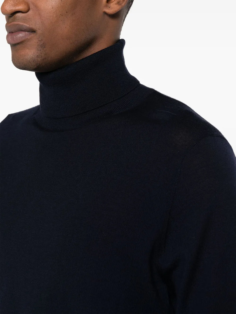roll-neck wool jumper