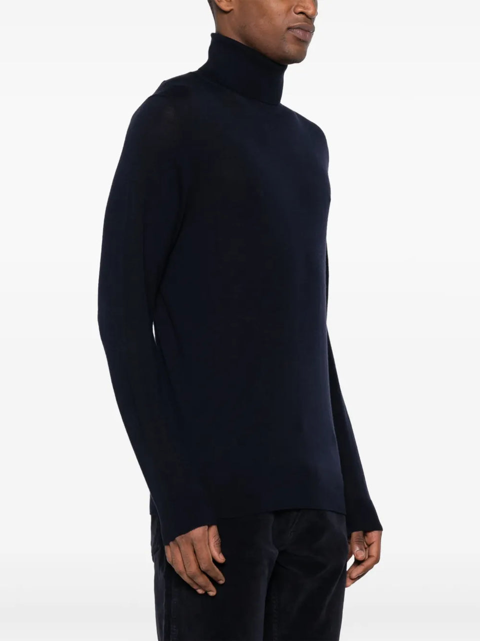roll-neck wool jumper