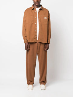 logo-patch wide-leg jeans