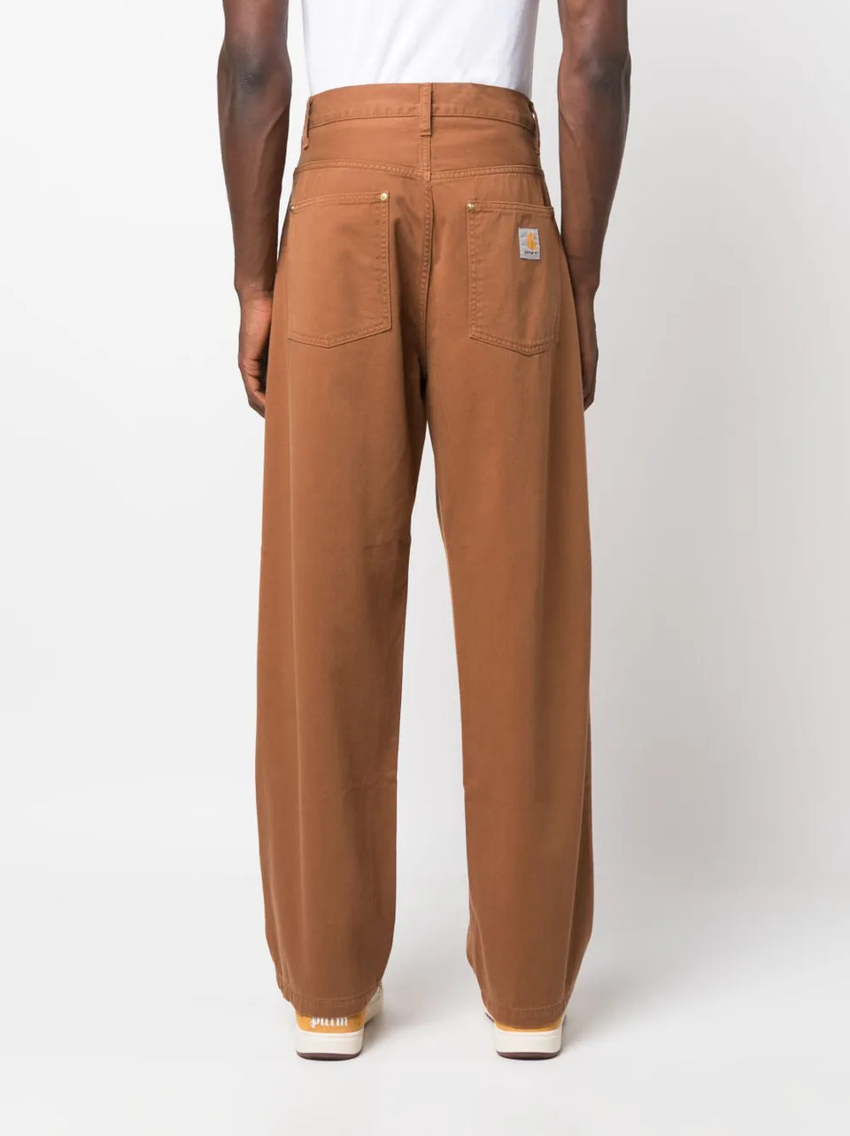 logo-patch wide-leg jeans