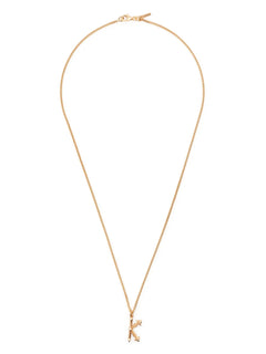 K letter pendant necklace