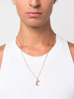 K letter pendant necklace