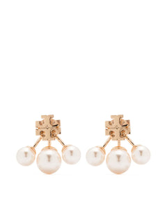 Kira pearl front-back earrings