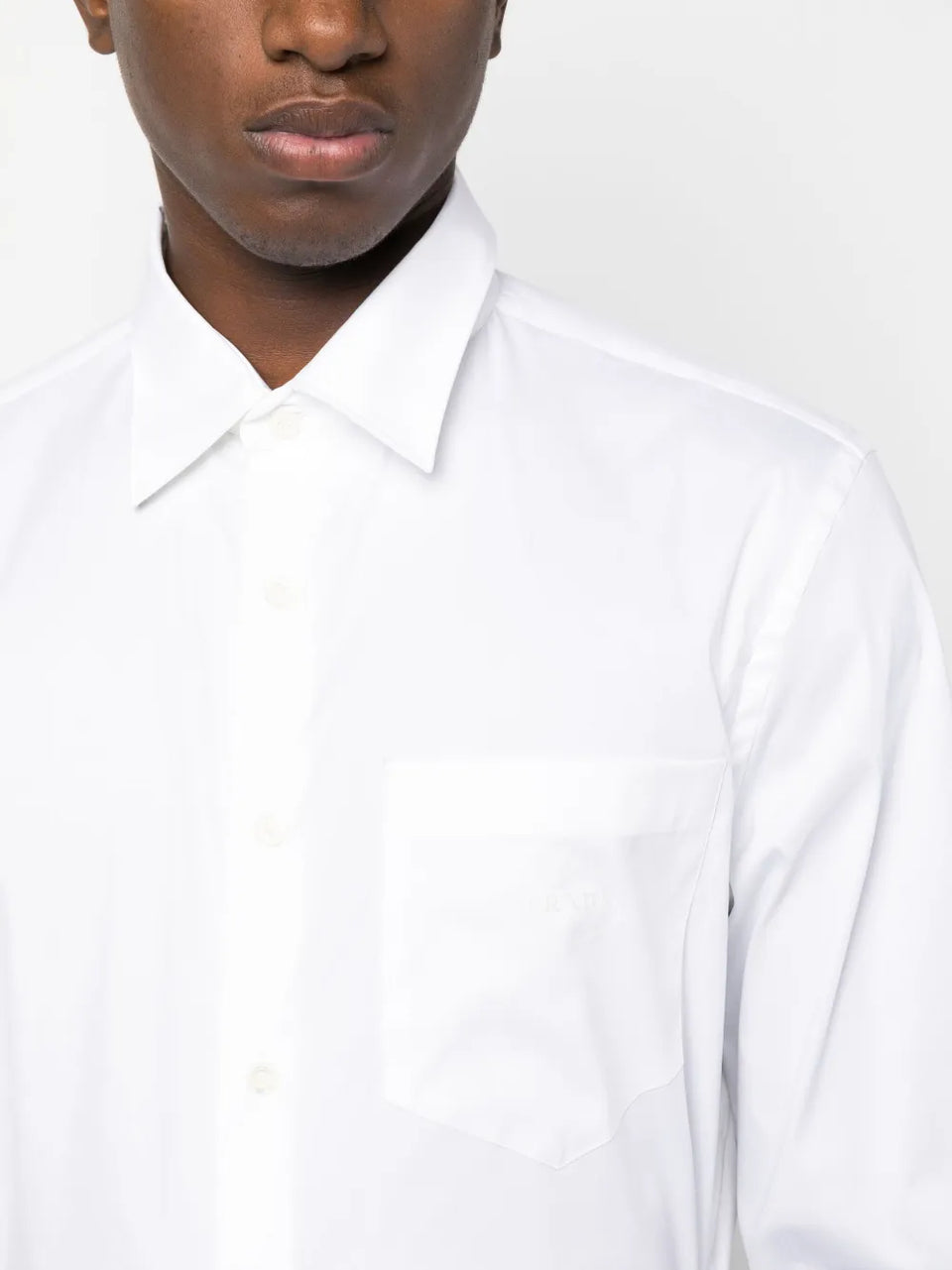 logo-embroidered long-sleeve shirt