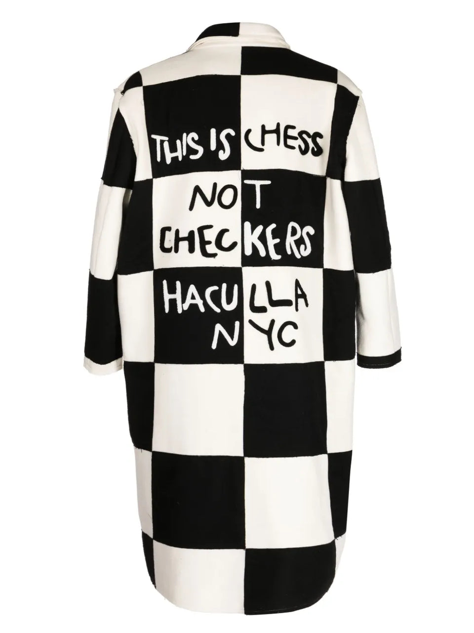 check-pattern wool coat