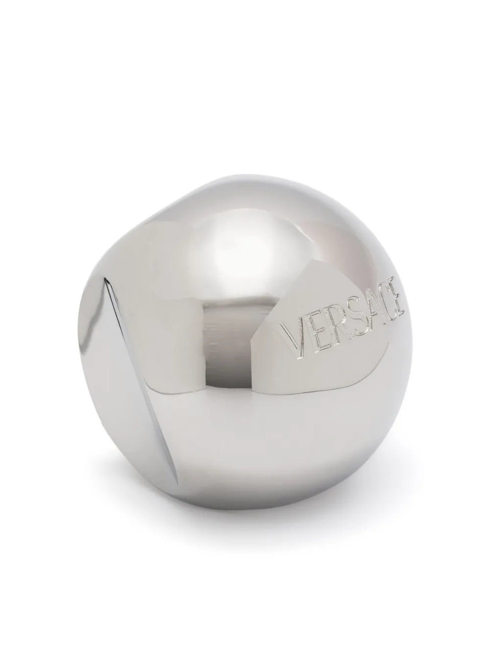 Sphere logo-engraved ring