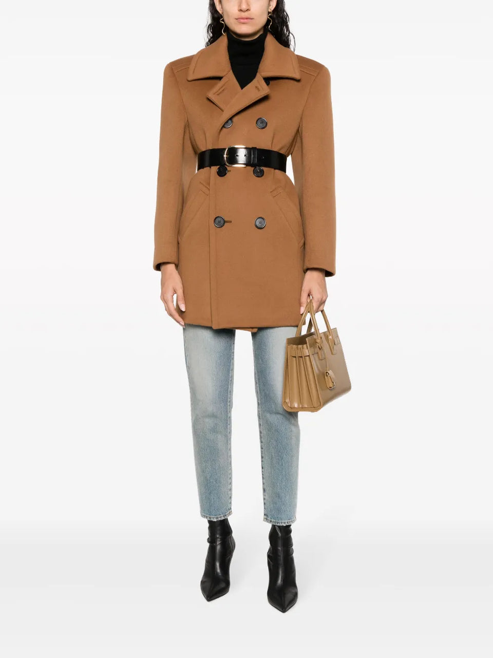 double-breasted wool coat