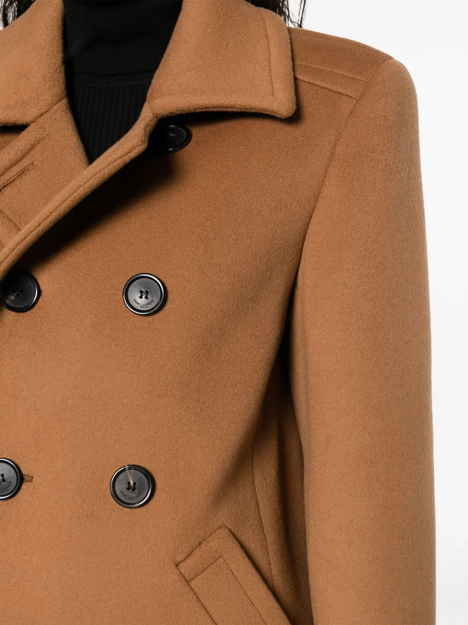 double-breasted wool coat