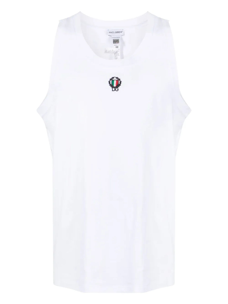 logo-embroidered tank top