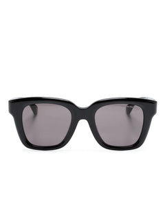 skull-appliqué square-frame sunglasses